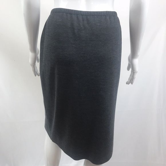 Lida Baday Suit 14P Designer Jacket Skirt Gray Wool Blend Jackie O Luxury Style - Picture 4 of 12